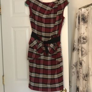 Plaid holiday dress